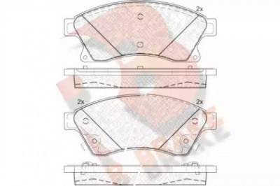 R BRAKE rb1942 -  Комплект тормозных колодок, дисковый тормоз